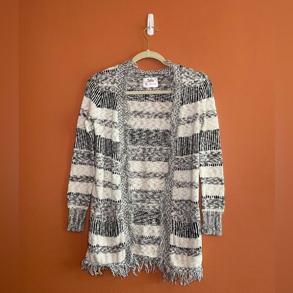 Justice Frilled Knit Long Sleeve Cardigan Kids Girls Size 12 - Picture 1 of 6